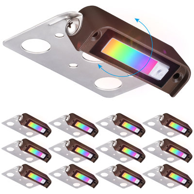 4" Low Voltage LED Hardscape Lighting, Color Changing LED Landscape Lighting, 12-24V AC/DC Paver Light, Aluminum Retaining Wall Lights, Outdoor Step Lights, ETL Listed, RGBCW