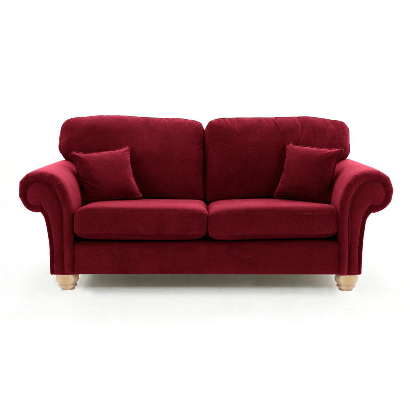 Foreston 2 Seater Velvet Sofa, Burgundy