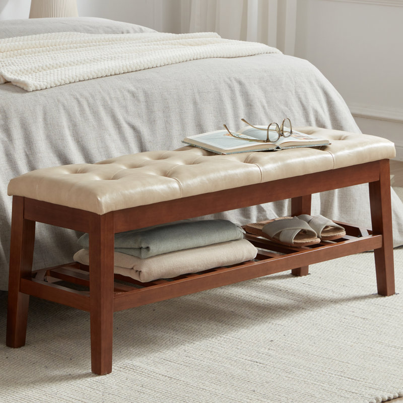 Banc de rangement Jerimey, Ivoire