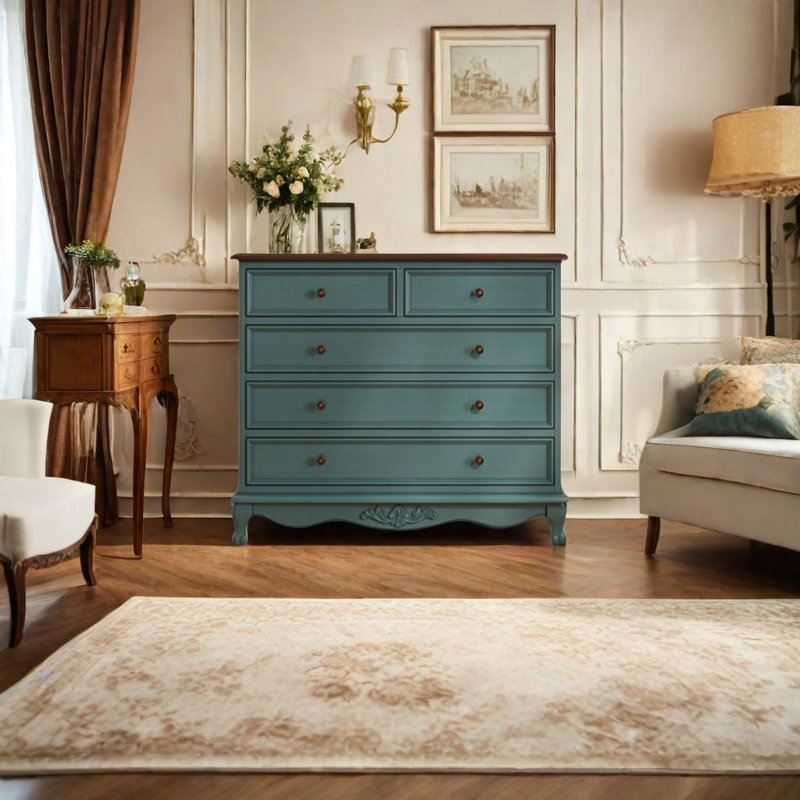 Retro Simple Solid Wood Porch Cabinet Accent Chest