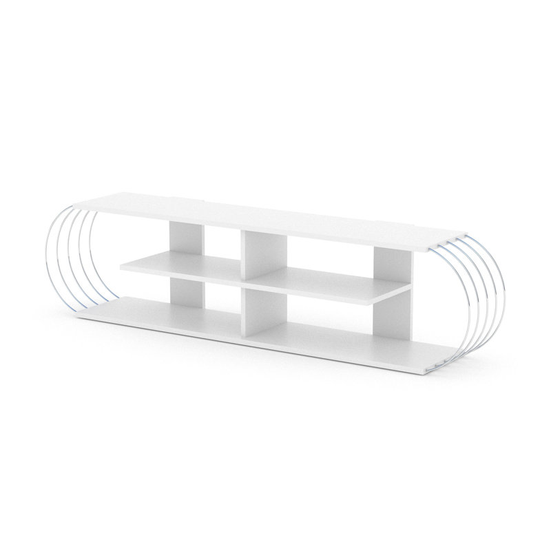 Meuble télé 4 po, Blanc