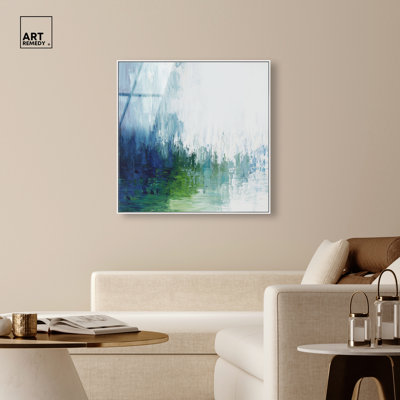 Glacial Thaw II Acrylic Print Blue Wall Decor by Art Remedy, Ready to Hang, 12 x 12