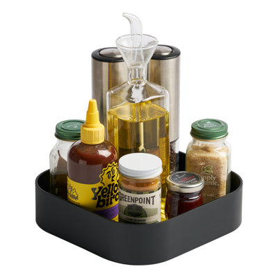 Plateau de rangement rotatif Yamazaki, plastique ABS, capacité de 8,8 lb