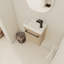 Meuble-lavabo mural 16 po avec lavabo en céramique et porte d'armoire à fermeture en douceur, pour petite salle de bain-227514710-227514708