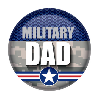 Bouton de papa militaire - 2 po - paquet de 6