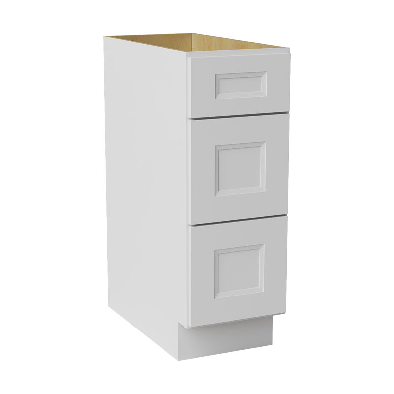 Armoire de cuisine en bois massif prête à assembler, Blanc Newport, 12"