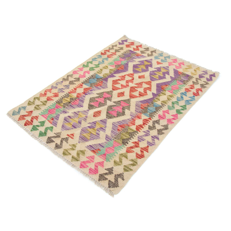 Geometric Hand Woven 84cm X 117cm Area Rug