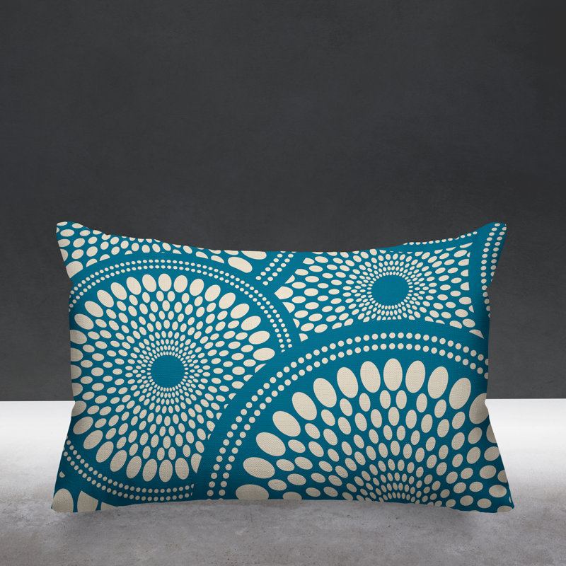 Housse et insert de coussin rectangulaire d'extérieur Penn, Turquoise