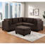 Chaise sans accoudoirs de style contemporain avec revêtement en tissu de café noir et dossier en lin-1149354671-1149354641