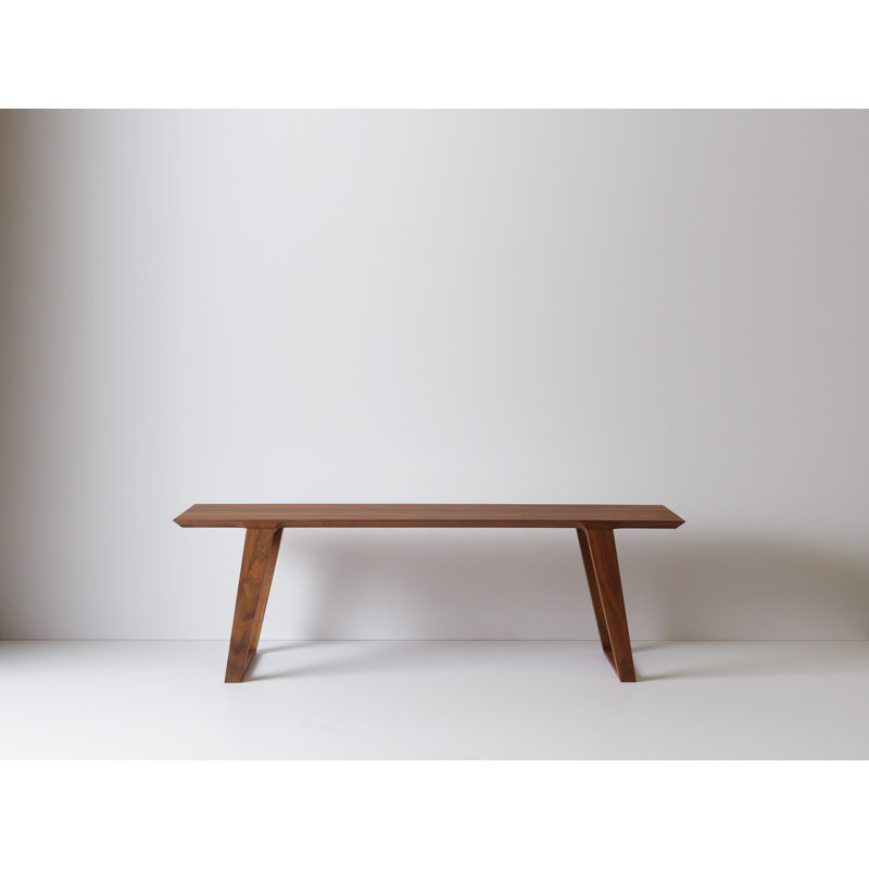Isometric Solid Wood Dining Bench, 18" H x 72" W x 17" D, Brown