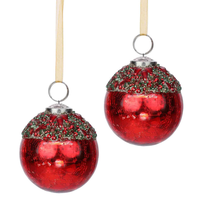 Ornement en forme de boule de verre classique intemporel