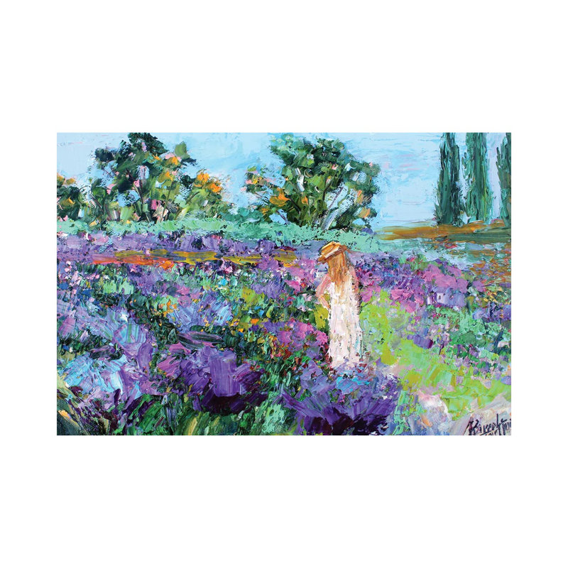 Provence Lavender by Karen Tarlton - Wrapped Canvas Painting, 20.32 cm H x 30.48 cm W