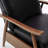 Luxurious Leather Wood Arm Push Back Recliner for Ultimate Comfort and Relaxation, Ideal for Home Entertainment and Leisure Time.-447604502