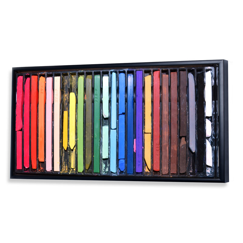 Color Paradigm of Art Sticks - Peinture sur toile, Cadre noir, H 8 po x l 12 po x P 1 po
