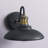 Armistead 1 - Light Modern Dimmable Flush Mounted Wall Sconce in Matte Black with Metal Shade