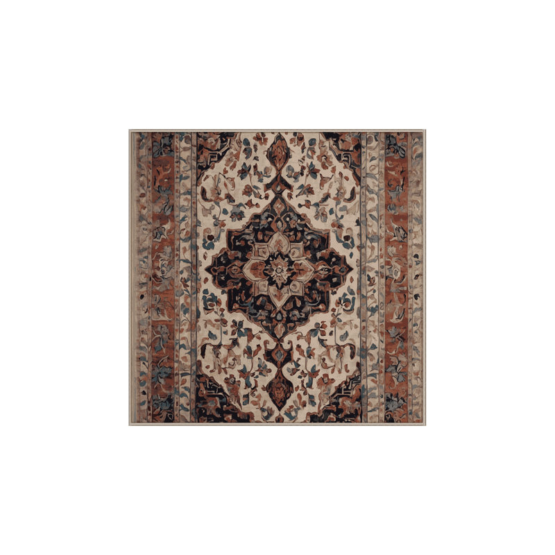 Tapis brun soyeux et moelleux, Carré 3 pi
