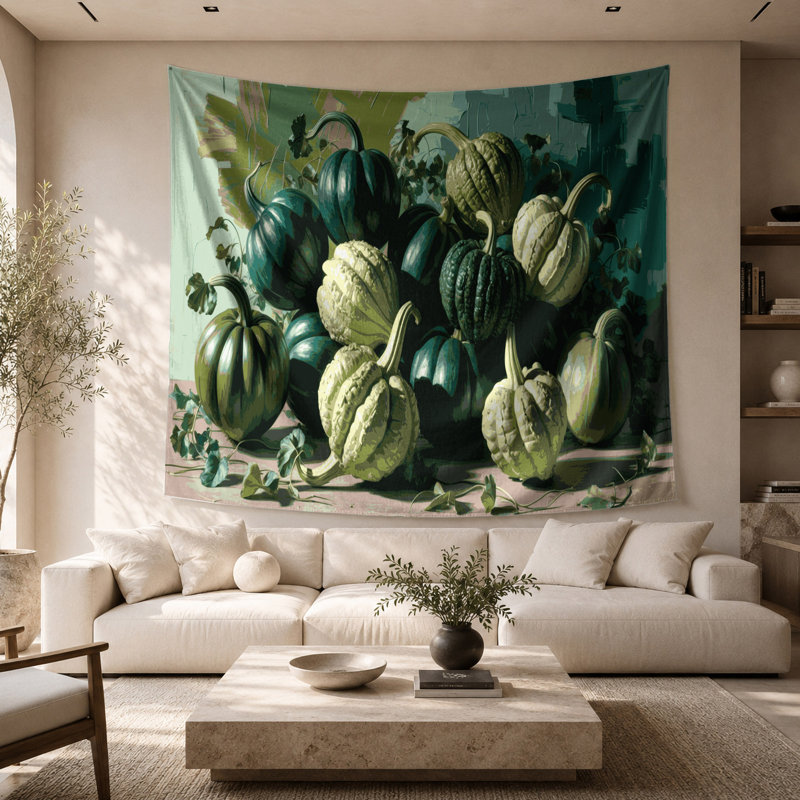 Tapisserie murale légumes et chayote, 68 po x 80 po