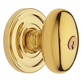 Egg Keyed Entry Door Knob Set with Classic Rosette
