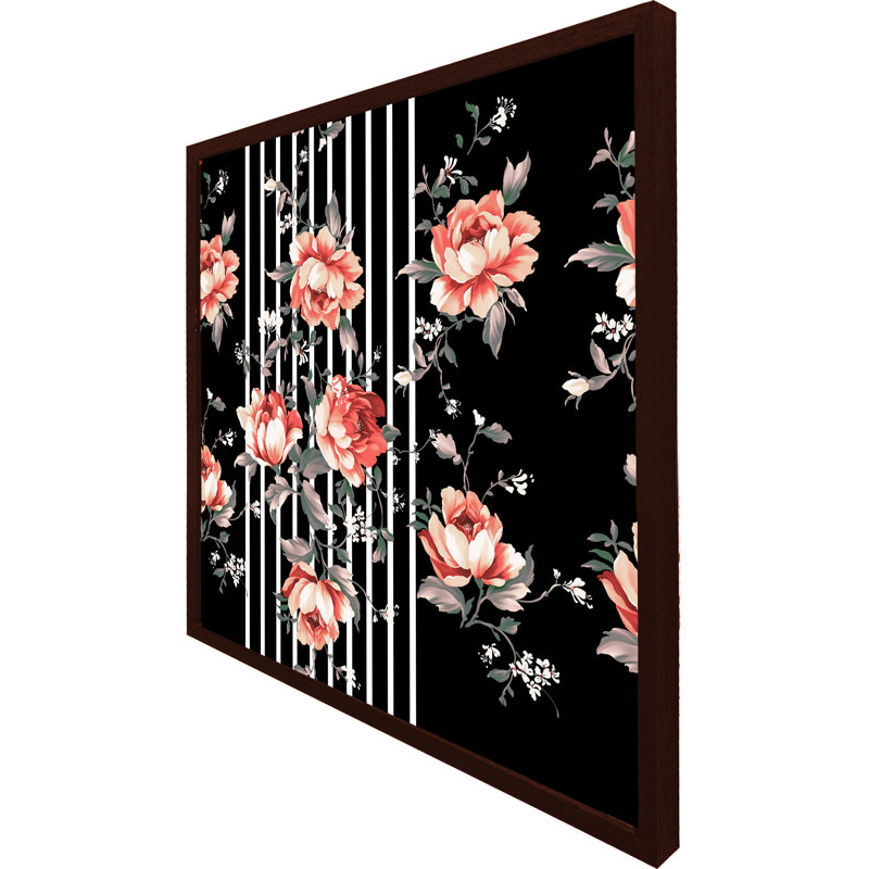 Gasquet Flowers - Single Picture Frame Print, 41cm H x 41cm W x 4cm D, Dark Brown Framed
