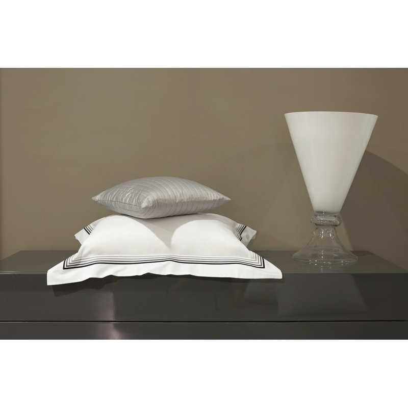 Casale Sham, White/Gray, Standard
