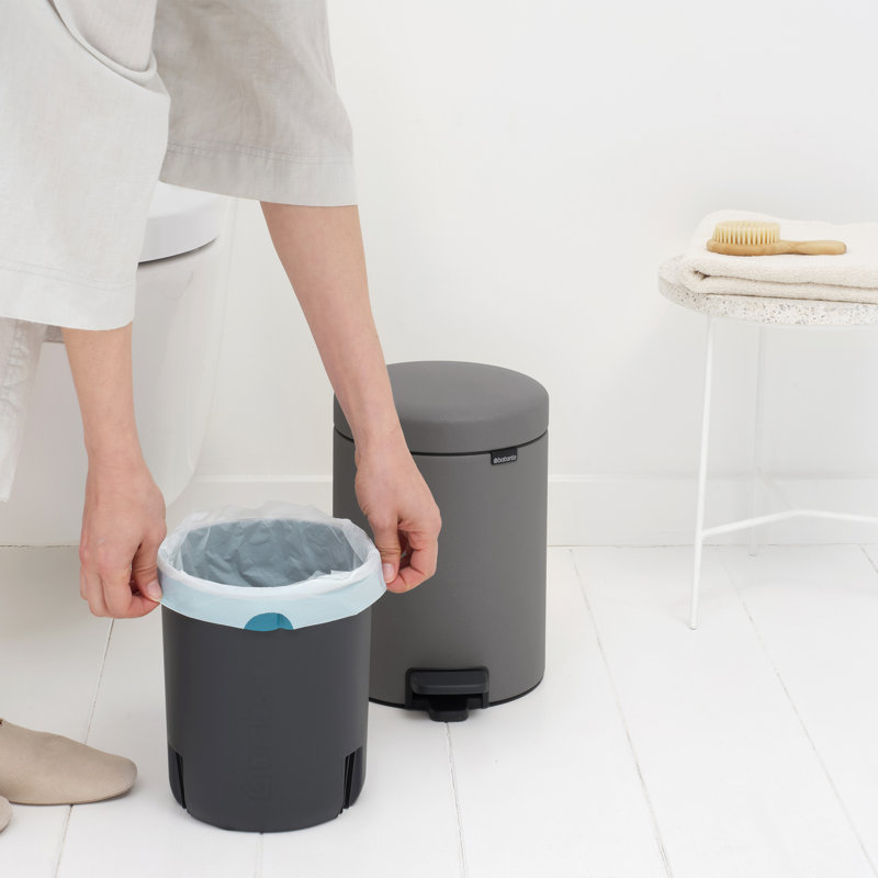 Brabantia NewIcon 5L Soft Closing Pedal Bin, Grey