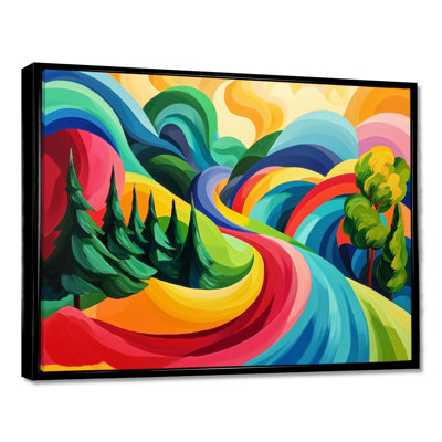 Épique prairies paysages I - paysages abstraits, art mural, salon