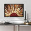 «Western Wood Effect Landscape Brown Sun Rays», impression rustique sur toile encadrée-119598449-93389054-93389053
