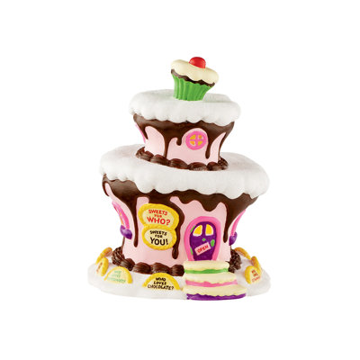 Dr. Seuss the Grinch Village Who-Ville Sweet Shop Lit Village Building 8.4in H