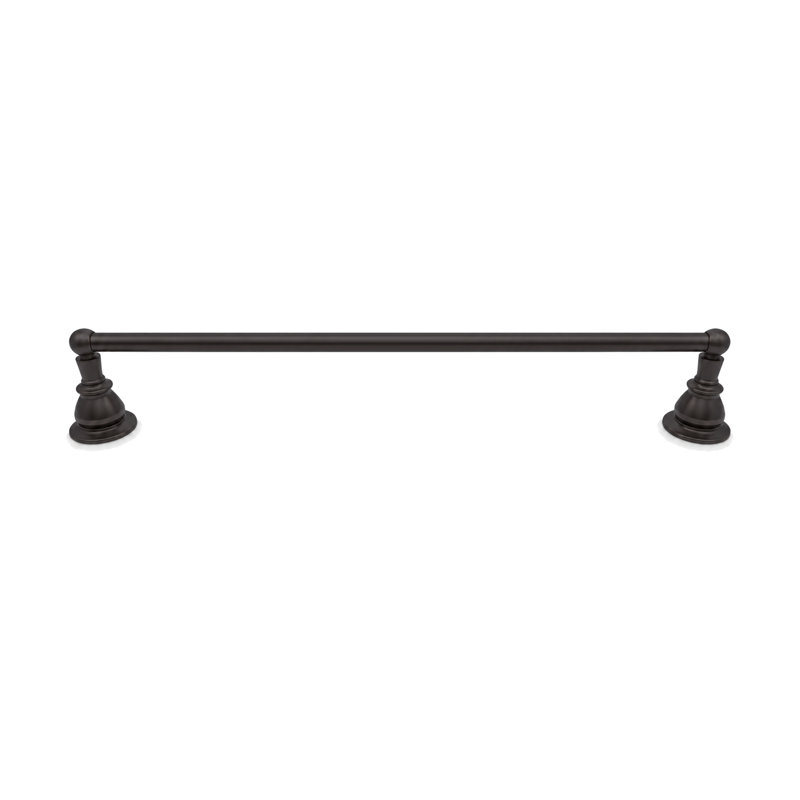Porte-serviettes mural 18 po Rio Grande, laiton massif et écussons par Strom Living, H 1,56 po x L 33 po x P 2,23 po