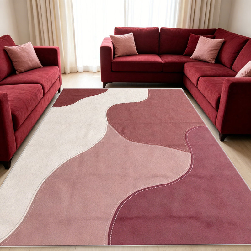 Boho Abstract Blush carpet-easy to clean, machine-washable, soft and comfortable; suitable for door mats, kitchens, living rooms, bedrooms, corridors, and laundry areas. Easy to clean, durable carpet for home decoration.