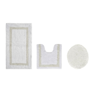 Atle Reversible Cotton Tufted Bath Rug Set