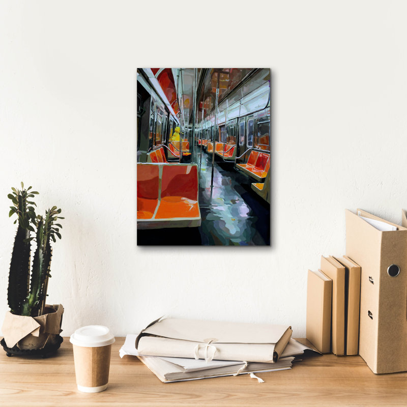 Art mural épique «The Commuter» par Keith Thomson, H 16 po x l 12 po