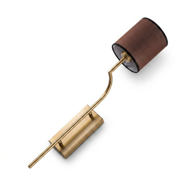 Sloane Gold-Finish Fabric Wall Sconce