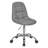 Modern Upholstered Armless Office Chair With Wheels, Adjustable Height Mid-Back Swivel Desk Chair-716585842