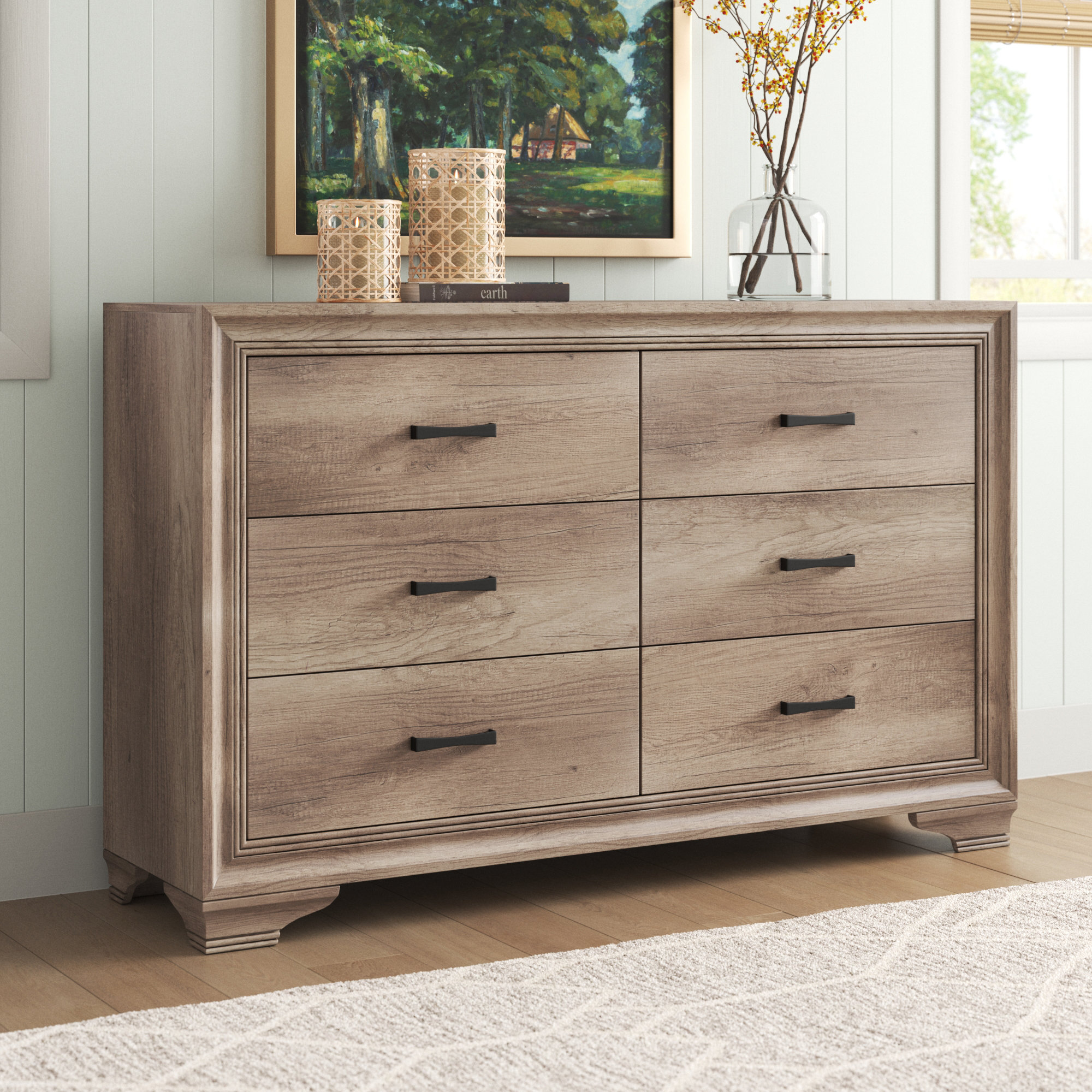Sand Stable Eleora 6 Drawer 58 W Double Dresser Reviews Wayfair
