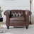 Byrom 32'' Faux Leather Sofa-386391089-388968865