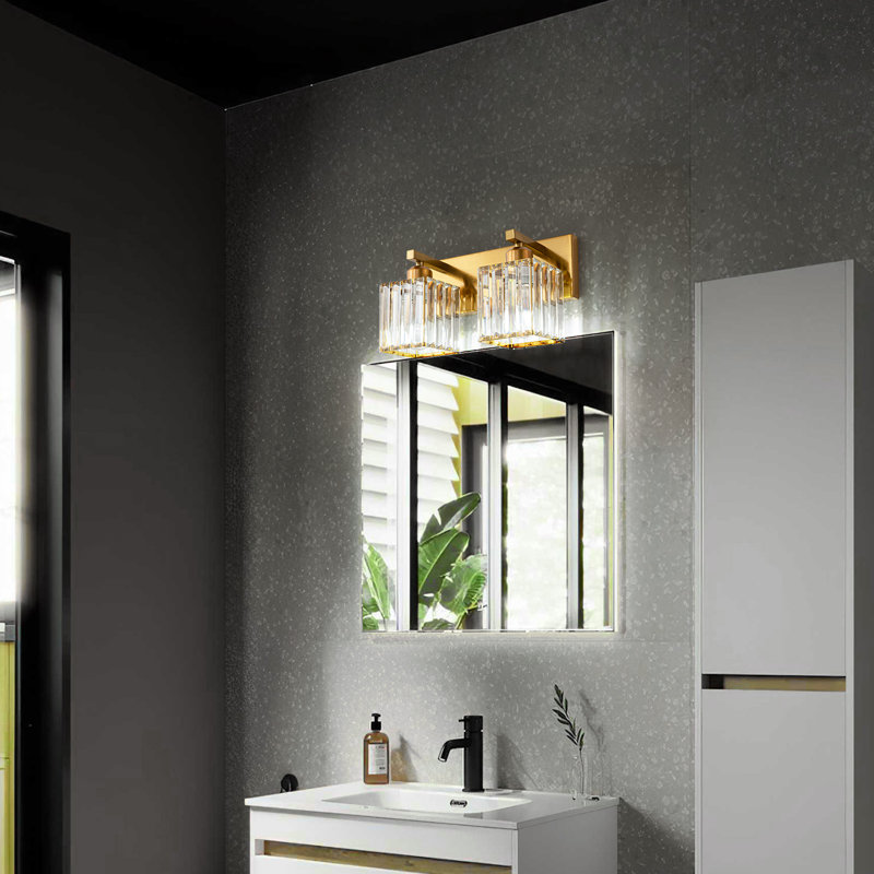 Lanceton Dimmable Vanity Light, Gold, 2 Lights