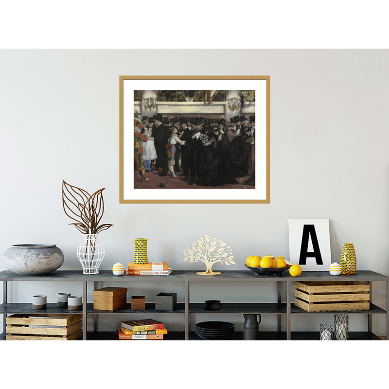 Bal masqué à l'Opéra d'Edward Manet - Impression Giclée encadrée, H 33,5 po x l 39,54 po
