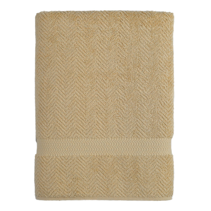 Drap de bain en coton Herringbone, Gris, Bath Sheet - 1 Pack