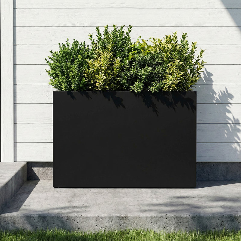Jardinières rectangulaires en métal pour plantes d'extérieur, H 24 po x l 30 po x P 10 po