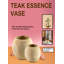 Vase en bois de teck de 5,5 po Loon Peak®