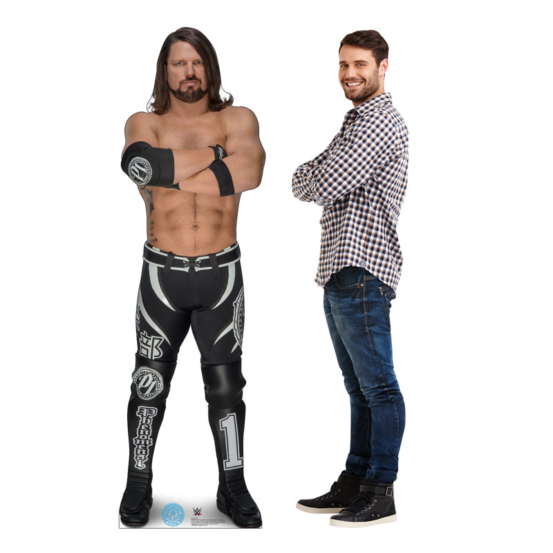 71'' Black and Gray WWE Cardboard Standup