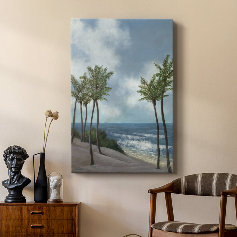 Coastal Palm Tree I - galerie sur mesure, H 12 po x l 8 po