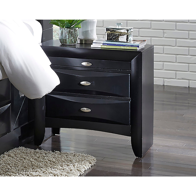 LUCILLE MERLOT NIGHTSTAND, Black