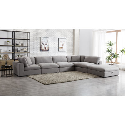 Albirta Upholstered L-Shaped Sectional Reversible