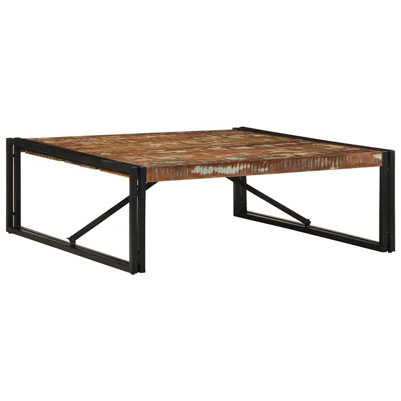Coffee Table Solid Wood Acacia, 35cm H x 100cm W x 100cm D, Multicolour