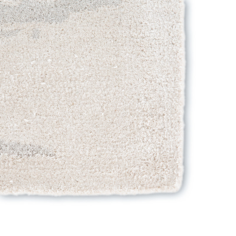 Tapis touffeté à la main à motif abstrait beige / vert / gris Fairlop, Rectangle de 10 pi x 14 pi