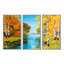 Birch Forest Near The River - 3 pièces, impression sur toile-17671605-65653008