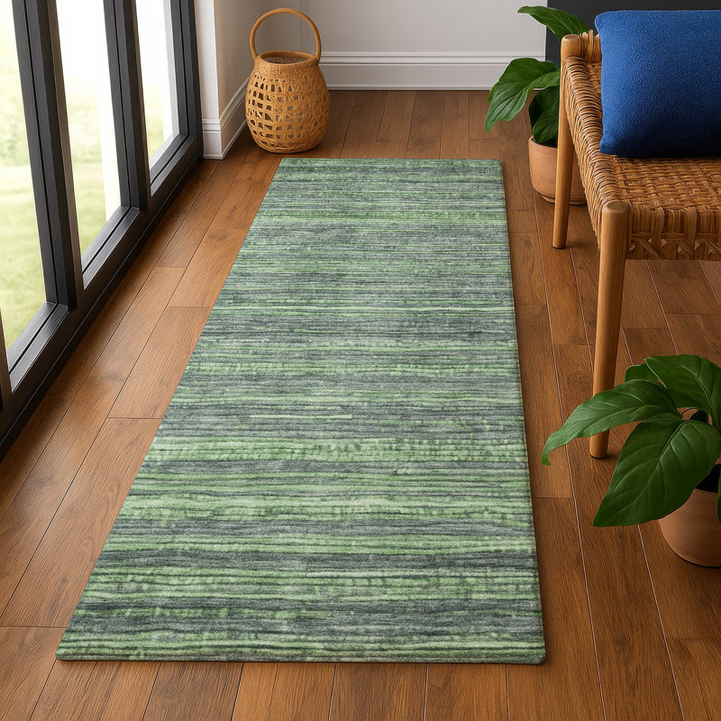 Premium Machine Washable Arnoldina AMF1846 Stripes Rug, Runner 2'3" x 7'6"