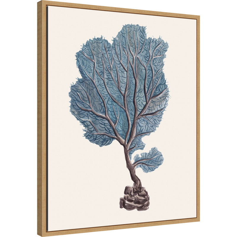 Indigo Reef IV par Melissa Wang, reproduction d'art sur toile encadrée, H 28 po x l 23 po